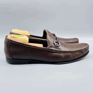 Allen Edmonds Shoes Mens 10.5 Brown Leather Grayson Loafers Bit Slip On Dress